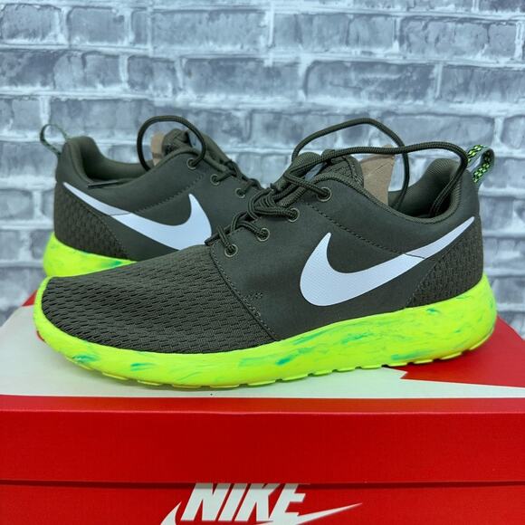 Nike Roshe Marble Medium Olive Green Running 669985-200 Mens Size 6 New - Picture 1 of 6